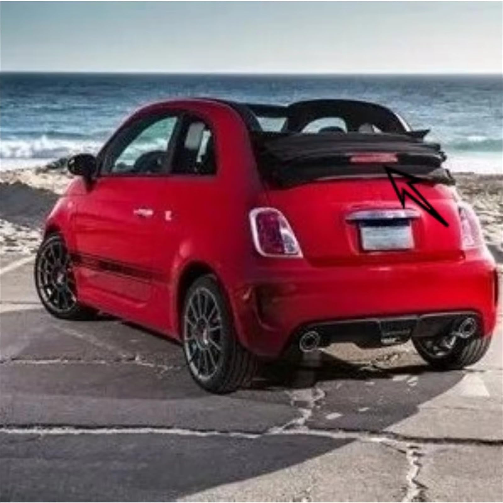 terza luce freno Per FIAT Per 500 500C 2009-2018 LED Rosso Posteriore Terzo Freno Stop Luce 77365246 68140780AA Fanale Terzo Stop(Red)