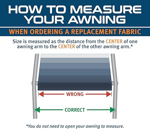 Miniatura 9 de ShadePro - Tela de repuesto para toldo de casa rodante, vinilo duradero para toldo de cámper (16 pies (tela de 15 pies 2 pulgadas), azul grisáceo en