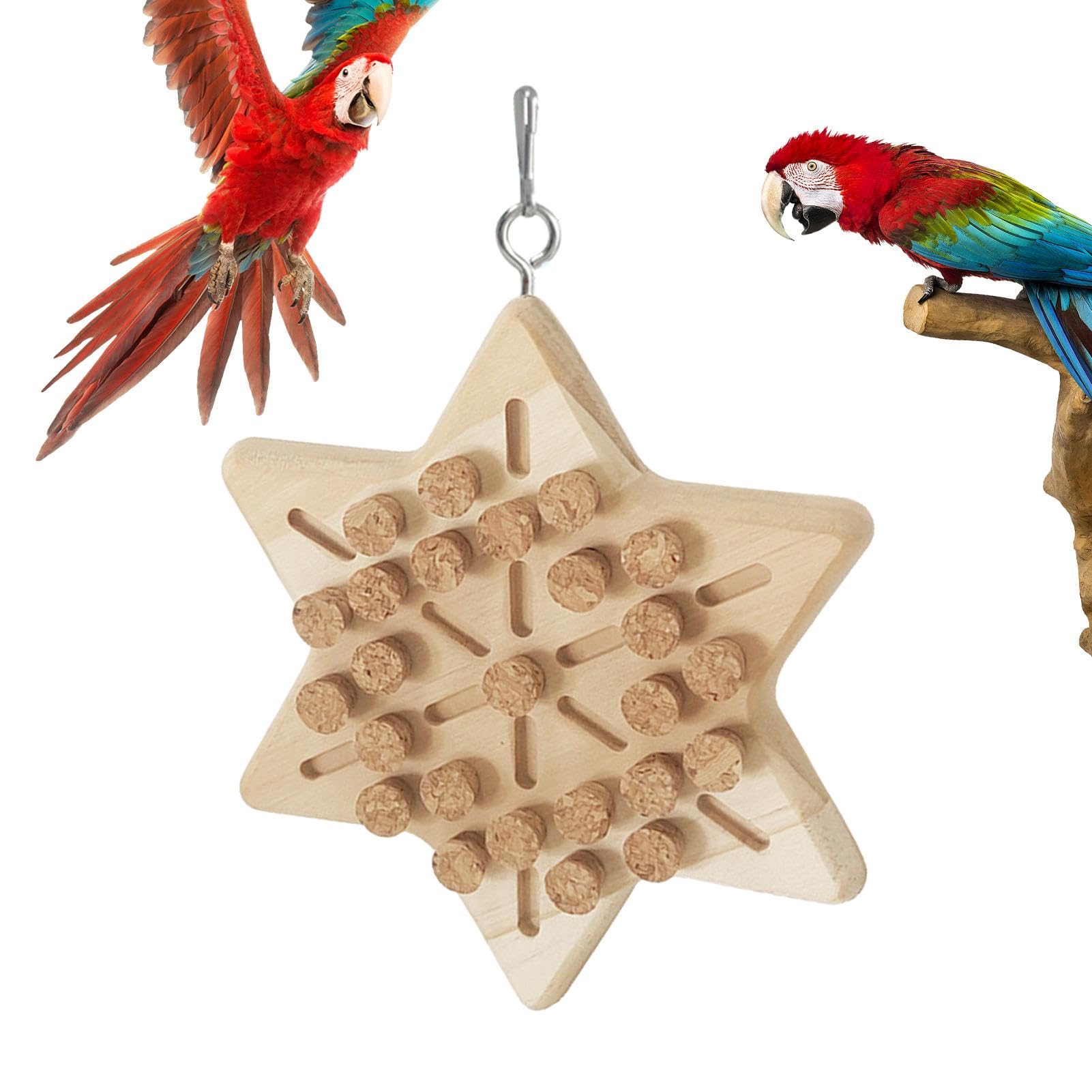 Bird Cork Toys, Bird Cage Toys, Natural Cork Toys Cage Accessories for African Grey Parrots, Parakeets, Macaws, Cockatiels, Conures