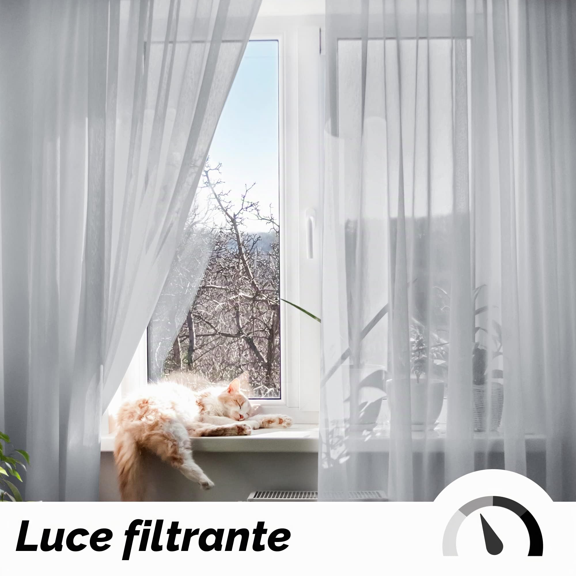 Deconovo Tende per Interni in Voile con Occhielli, 2 Pannelli, 140x240 cm | Voile Morbido, Filtrano la Luce Naturale, Leggere ed Eleganti, per Soggiorno, Camera da Letto e Sala da Pranzo, Grigio Scuro