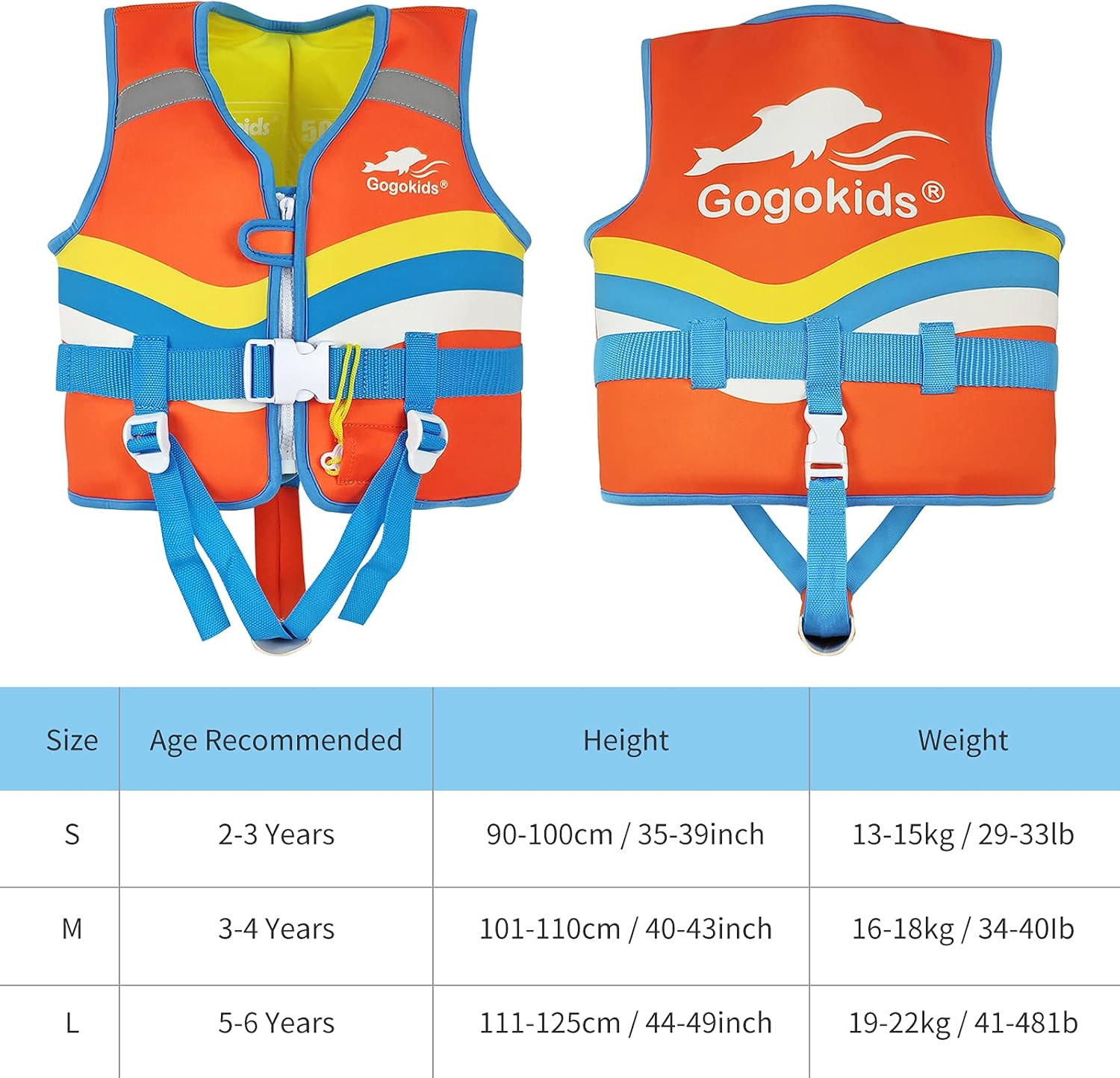 Kids Swim Vest Float Jacket for 29-48 lbs Toddler, Swimming Pool Aid Floats for 2-6 Years Boys and Girls,Children Swimwear with Emergency Whistle & Adjustable Safety Strap,Children Puddle As A Jumper : Sports & Outdoors