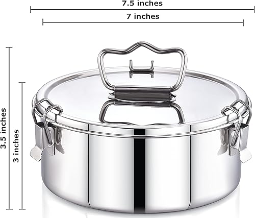 Miniatura 2 de EasyShopForEveryone Molde de flan de acero inoxidable de 63 onzas mango ergonómico para fácil levantamiento compatible con olla instantánea de 6