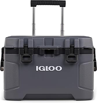 Igloo Trailmate 52Qt Wheeled Cooler, Insulated Hard Shell Ice Chest, Carbonite