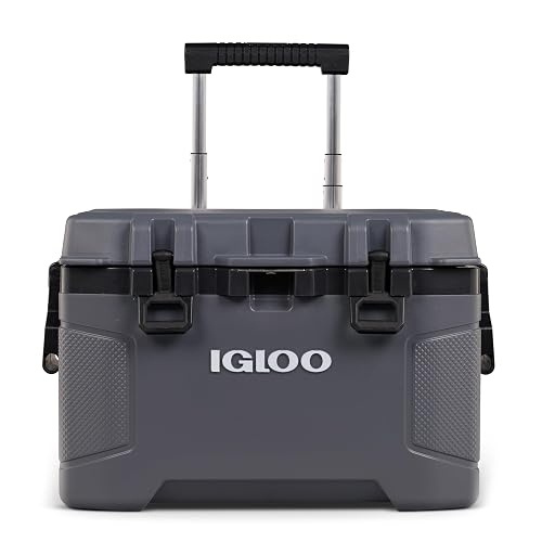 Trailmate 52Qt Wheeled Cooler, Insulated Hard Shell Ice Chest, Carbonite