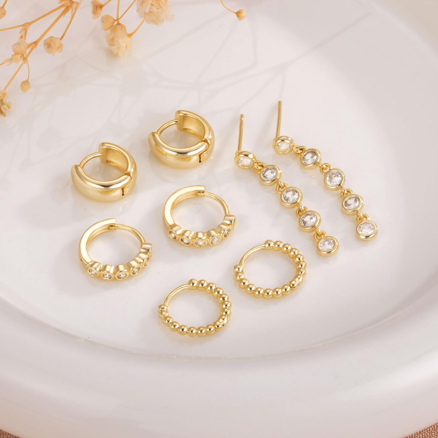 CHESKY Dangle Earrings for Women Trendy, Dainty 14K Gold Plated Chain Earrings for Womens Simple Threader Earrings Non Tarnish Hypoallergenic Long Drop Earrings Jewelry Set for Women Gifts - Image 6