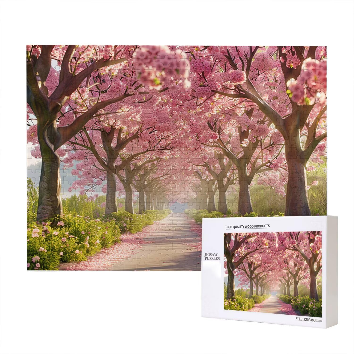 Jigsaw Puzzle, 1000 Pezzi Puzzle Classici, Rosa Puzzle Rilassamento Intelligence, Mpossibile Difficile Puzzle Impegnativo per Adulti Puzzle Gioco Familiare, Regalo per Amore Amico Parco fr0-1195