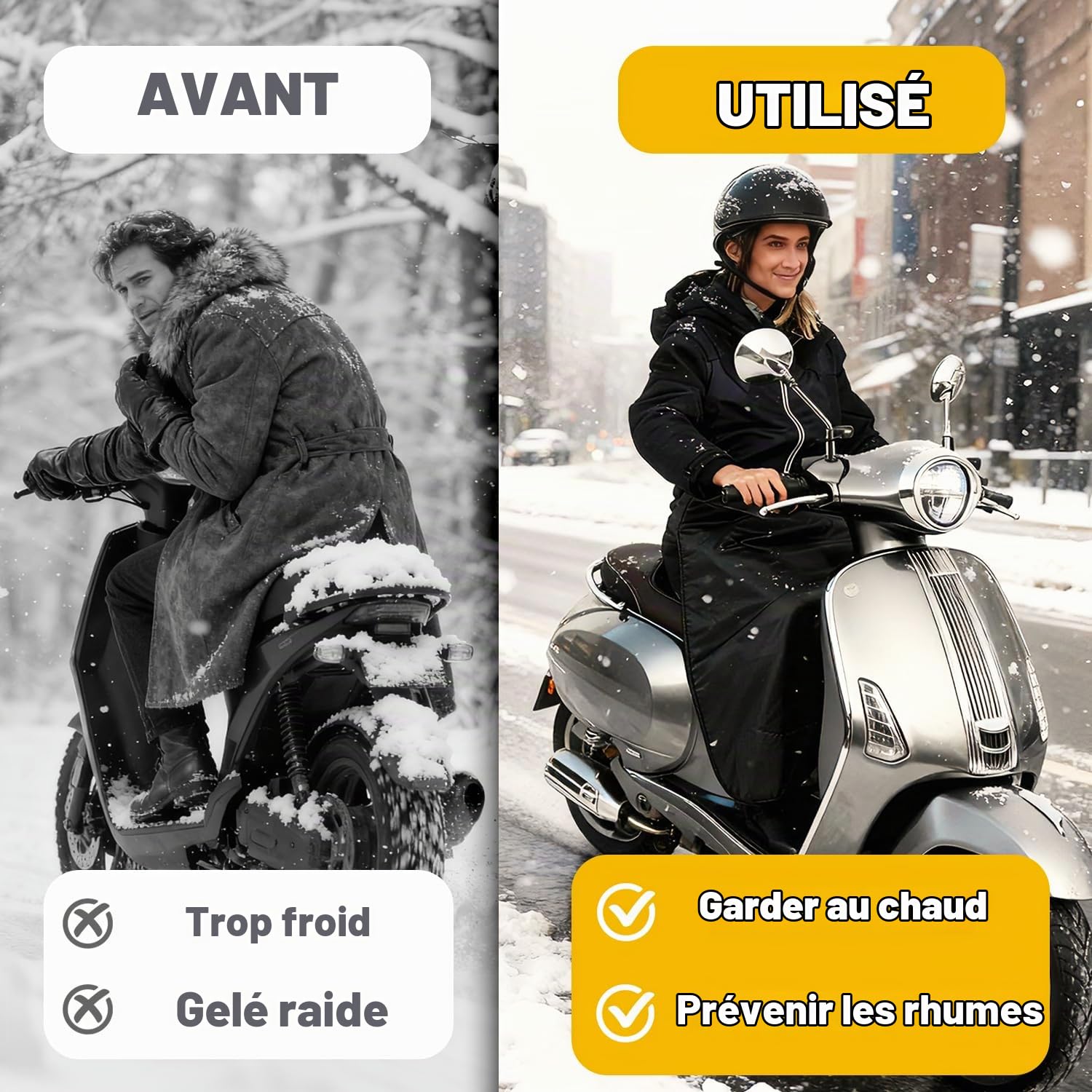 Tablier Scooter, Housse de Jambe de Scooter, Tablier Couvre Jambe Scooter, Protection des Jambes Scooter, Tablier De Moto Couvre Jambe, Jupe Scooter, pour Scooter, Voitures Électriques, Moto