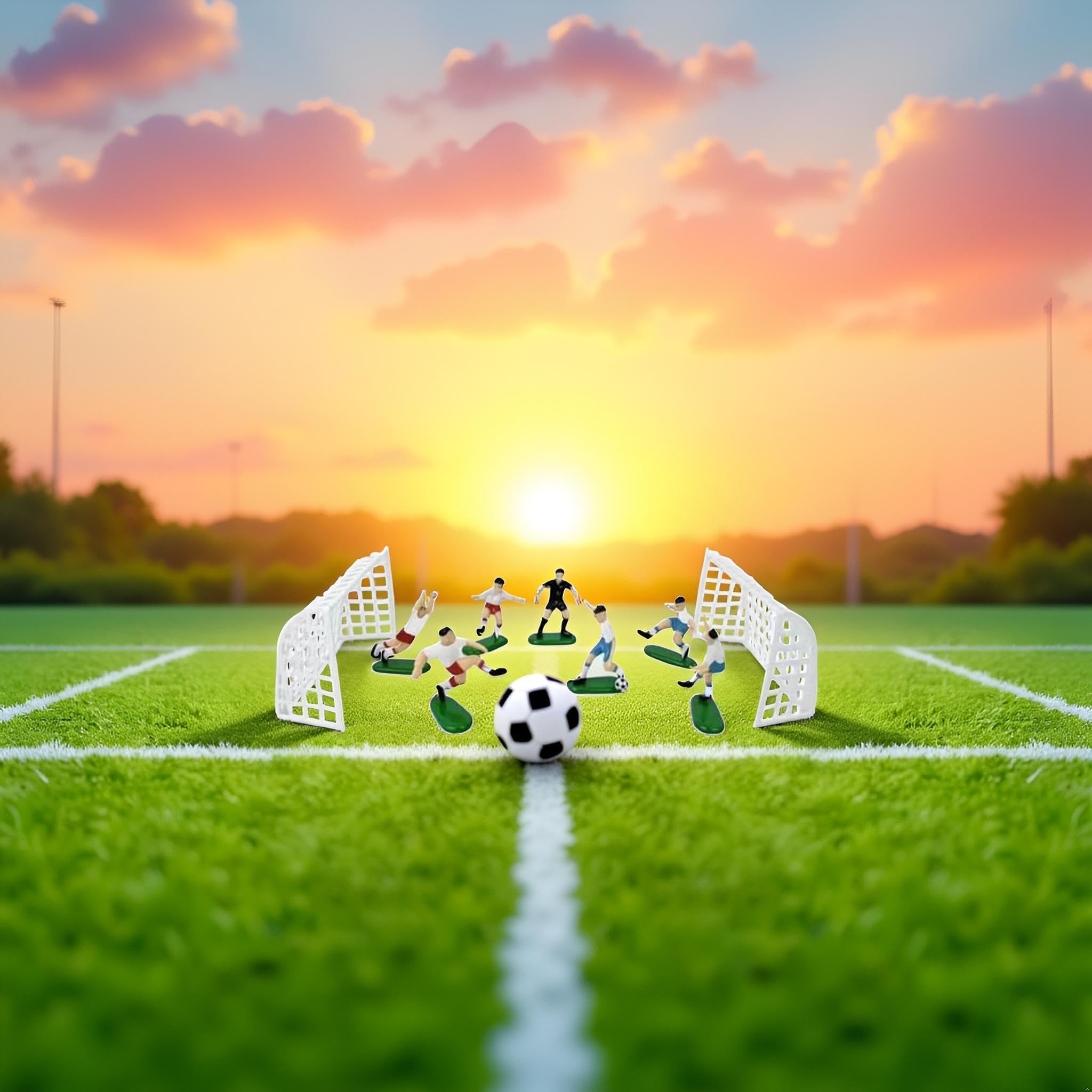 Soccer Cake Topper,Soccer Toppers for Cake and Cupcakes Cake Decorating Ornaments Set of Attractive Processed,Soccer Cake Decorations,Soccer Cake Topper for Boys,Cupcake Toppers,Icing and Decorations - Image 3
