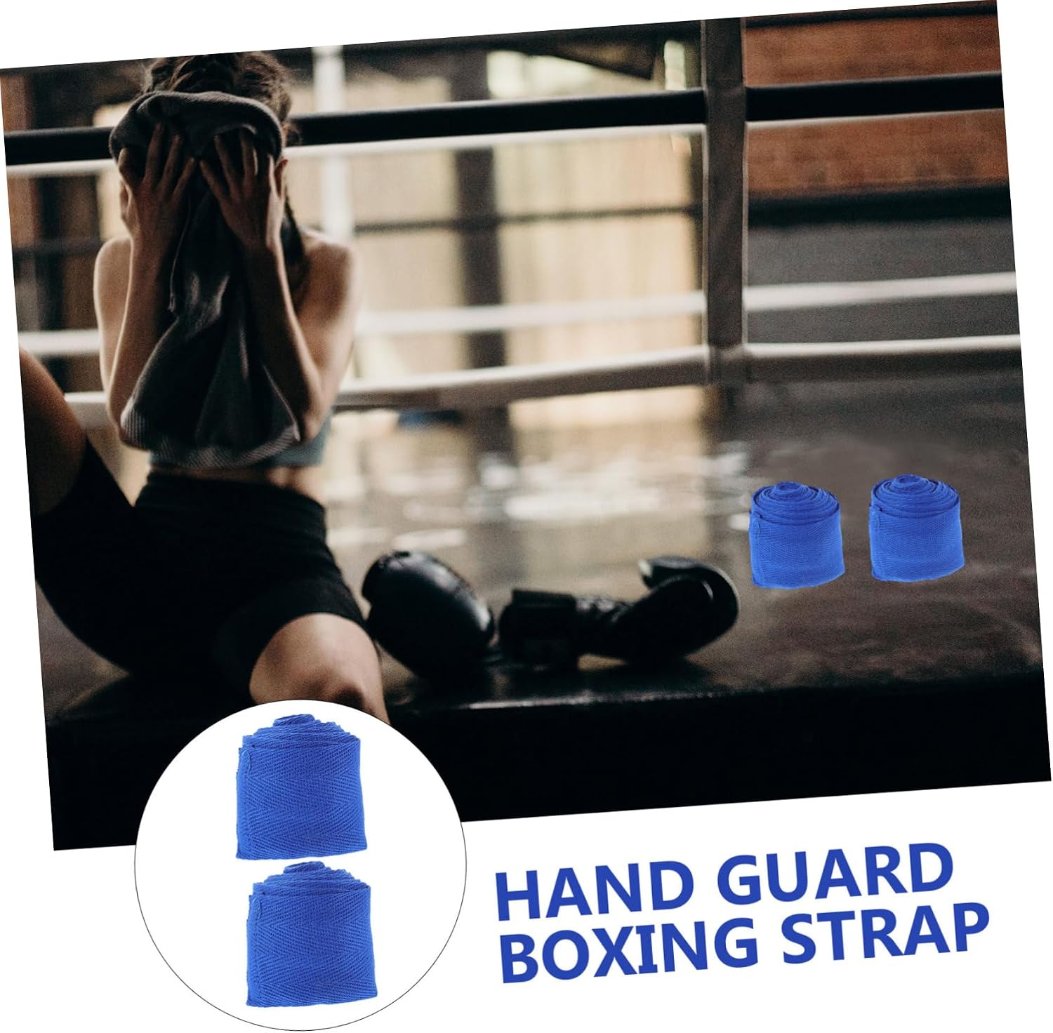 Mikinona 2 Rolls Professional Breathable Cotton Boxing Hand Wraps Sweat-Absorbing Wrist Support for Boxing Kickboxing MMA Training and Martial Arts Fitness