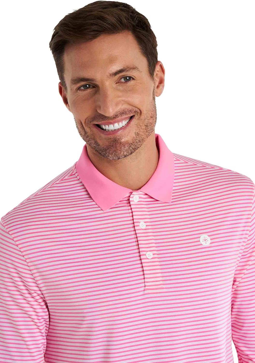 Men's Long Sleeve Sports Polo - UPF 50+ Sun Protection - LumaLeo