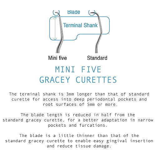 Miniatura 5 de Curetas Gracey Dental 7/8 Mini Five Premolar, Molar Osung CMGR7-8