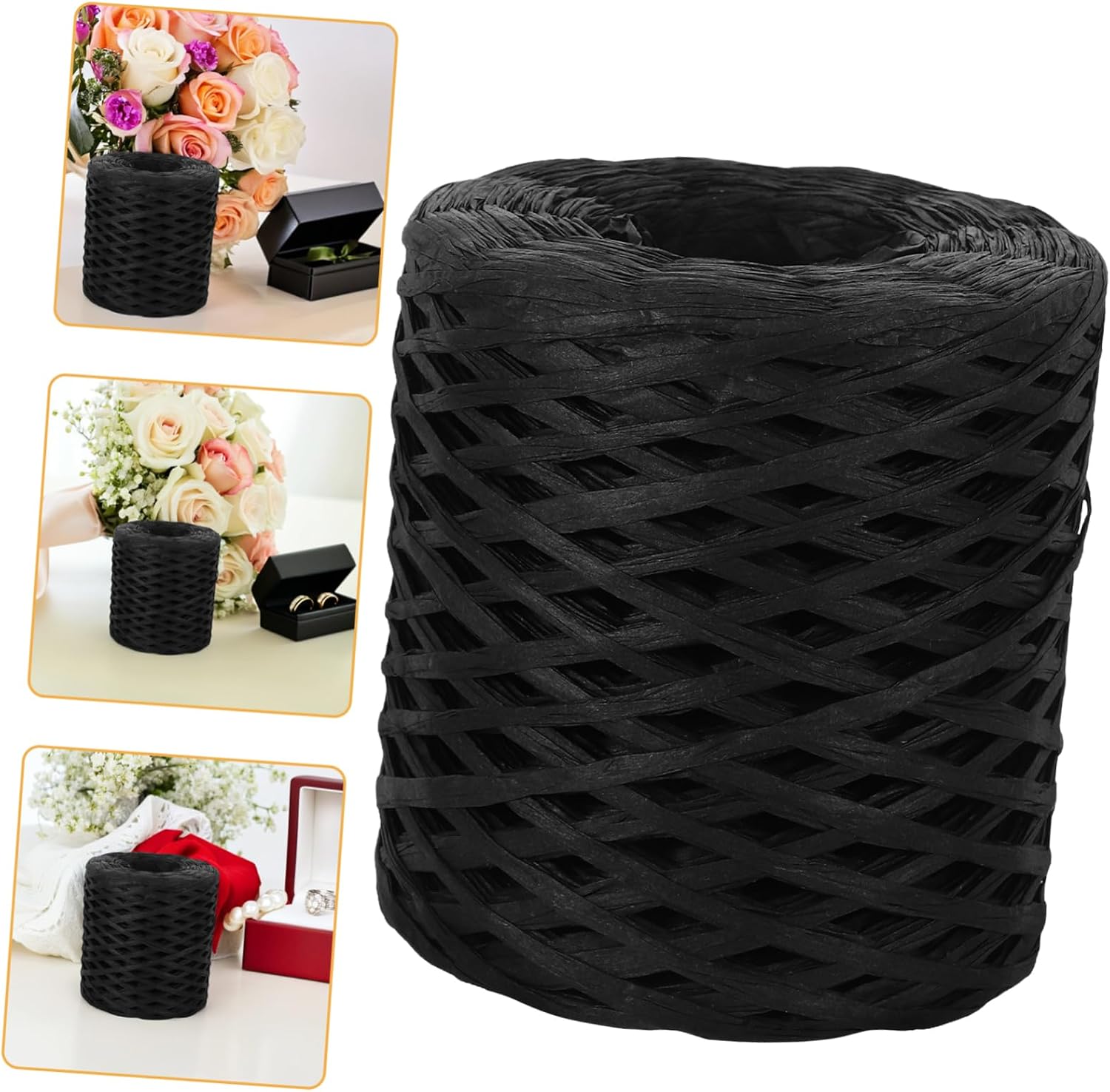 Uonlytech Natural Raffia Paper Ribbon Strips for Wrapping Craft String Banquet Decor