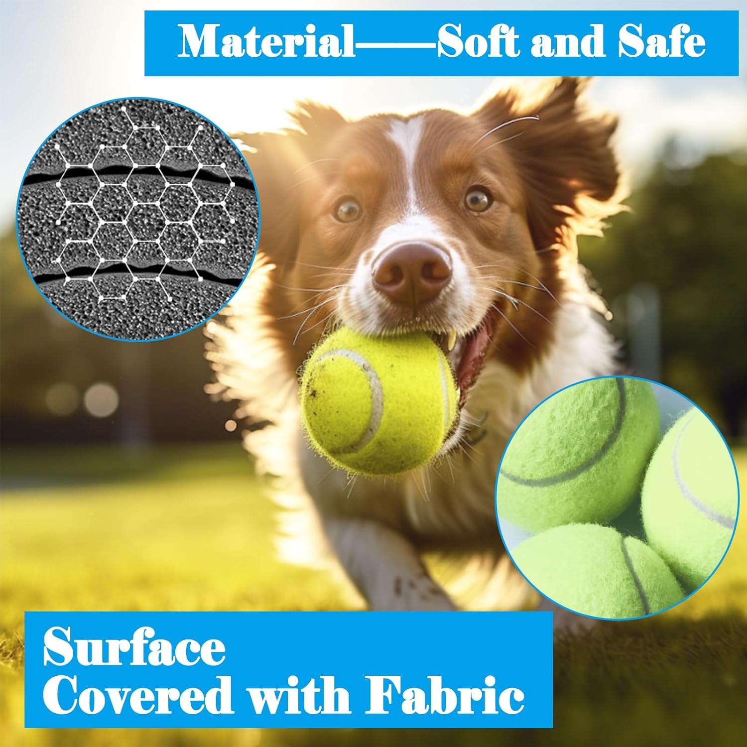 30 Pcs Dog Tennis Balls Bulk, 2.5 Inch Training Tennis Ball Pet Playing Ball Colored Mini Pet Balls for Large Medium Small Puppy Training Exercis, 15 Colors