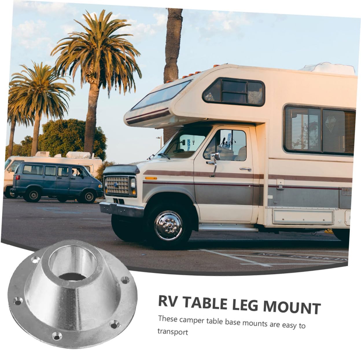 OSALADI 8sets Rv Table Leg Mounts Rv Table Base Mounts Aluminum Flush for Camping