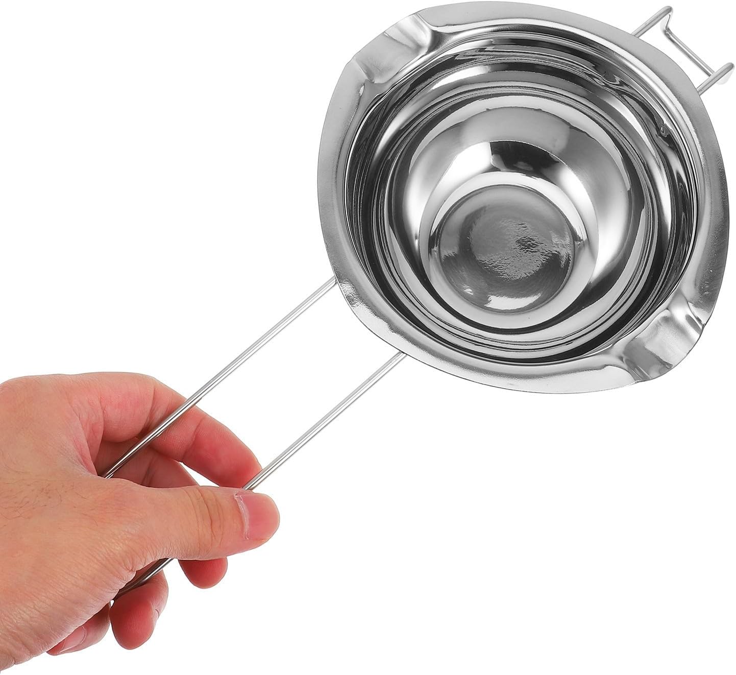 Double Spout Stainless Steel Boiler Pot for Chocolate Butter and Wax