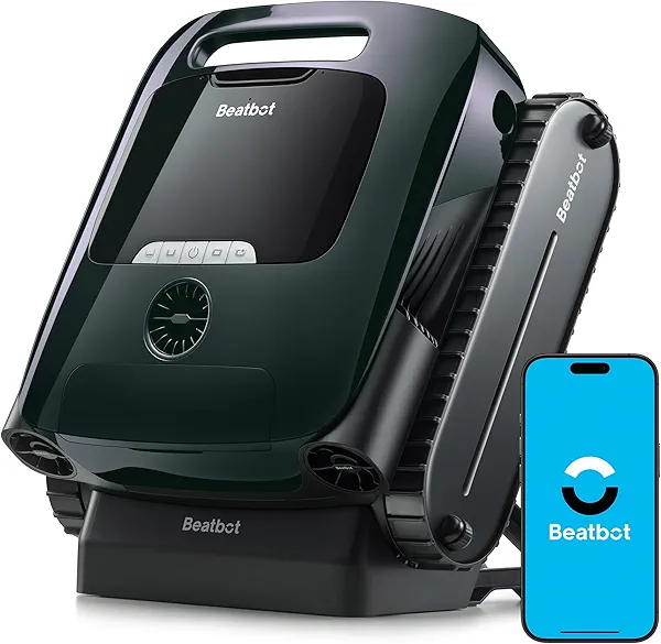Beatbot AquaSense 2 Pro Cordless Robotic Pool Cleaner, Unmatched 5-in-1 Cleaning, Surface Parking, Skimmer with APP Control, Water Clarification, for Pools up to 3,875 Sq.ft – Obsidian