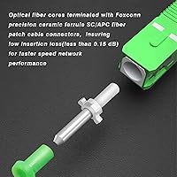 Vista 2 de SC/APC a SC/APC Cable de Fibra Óptica para Internet, Cable de Conexión de Modo Simple Blindado, Cordón de Conexión Óptica de Fibra Óptica - SIMPLEX