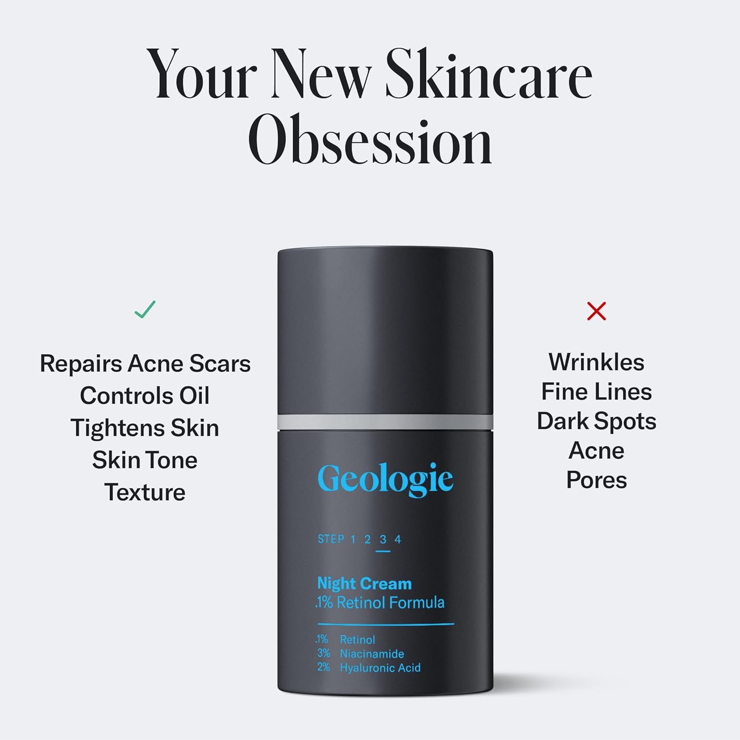 Geologie Retinol Anti-Aging Face Cream for Sensitive Skin | Beginner-Friendly .1% Retinol Formula | Effective Results | Reduces Wrinkles | For Men & Women - Image 6