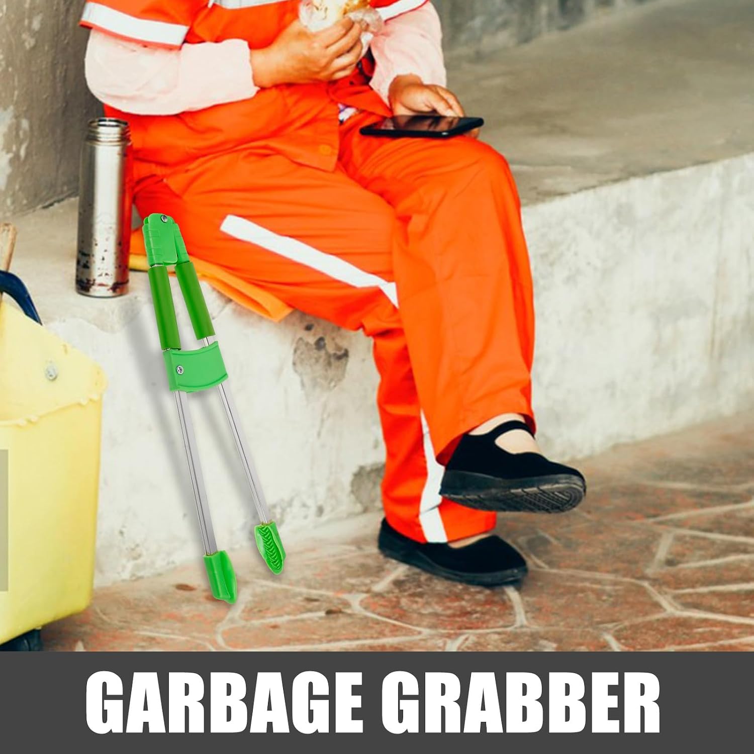 Trash Grabber Picker Tool with Thickened Clamp Head for Household