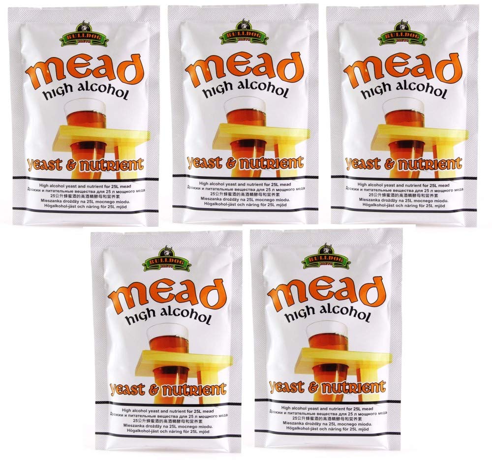 5 x Honey Yeast Bulldog Mead