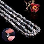 Crystal Glass Beads for Jewelry Making, Pack of 900 Clear Faceted Beads, 4/6/8 mm, Glitter Rondell Bead with Storage Box, for Jewelry Making DIY Crafts Suncatchers