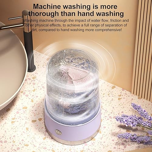 Miniatura 4 de Lavadora portátil de 1 litro, mini máquina de lavandería recargable, batería de 4000 mAh, máquina de lavandería portátil para ropa interior pequeña,