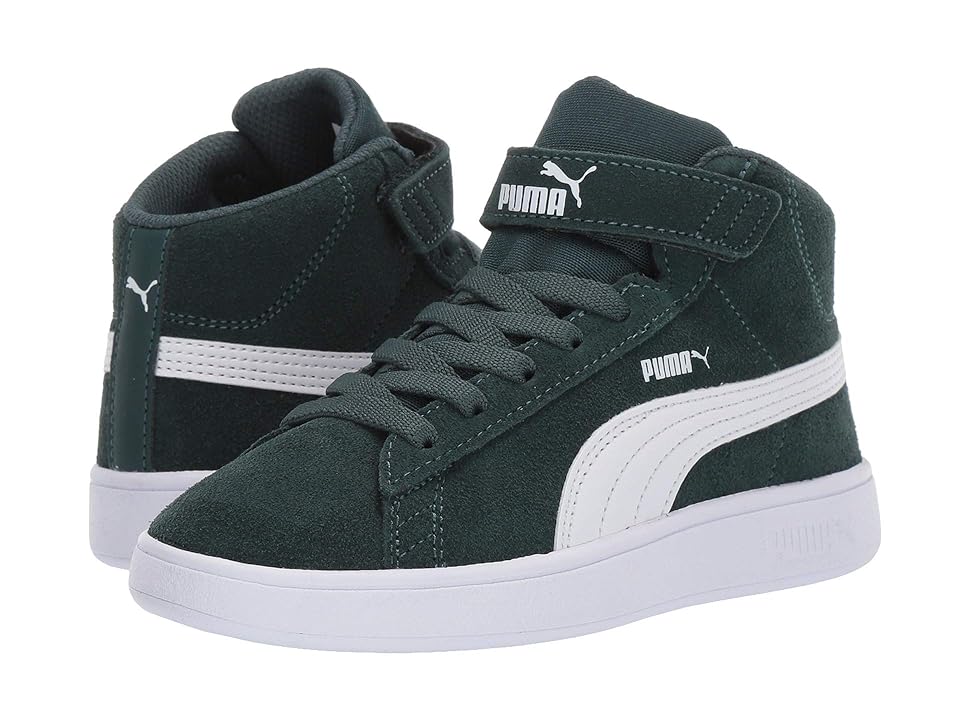 

Puma Kids Smash Mid Velcro (Little Kid) (Ponderosa Pine/Puma White) Boy's Shoes, Blue