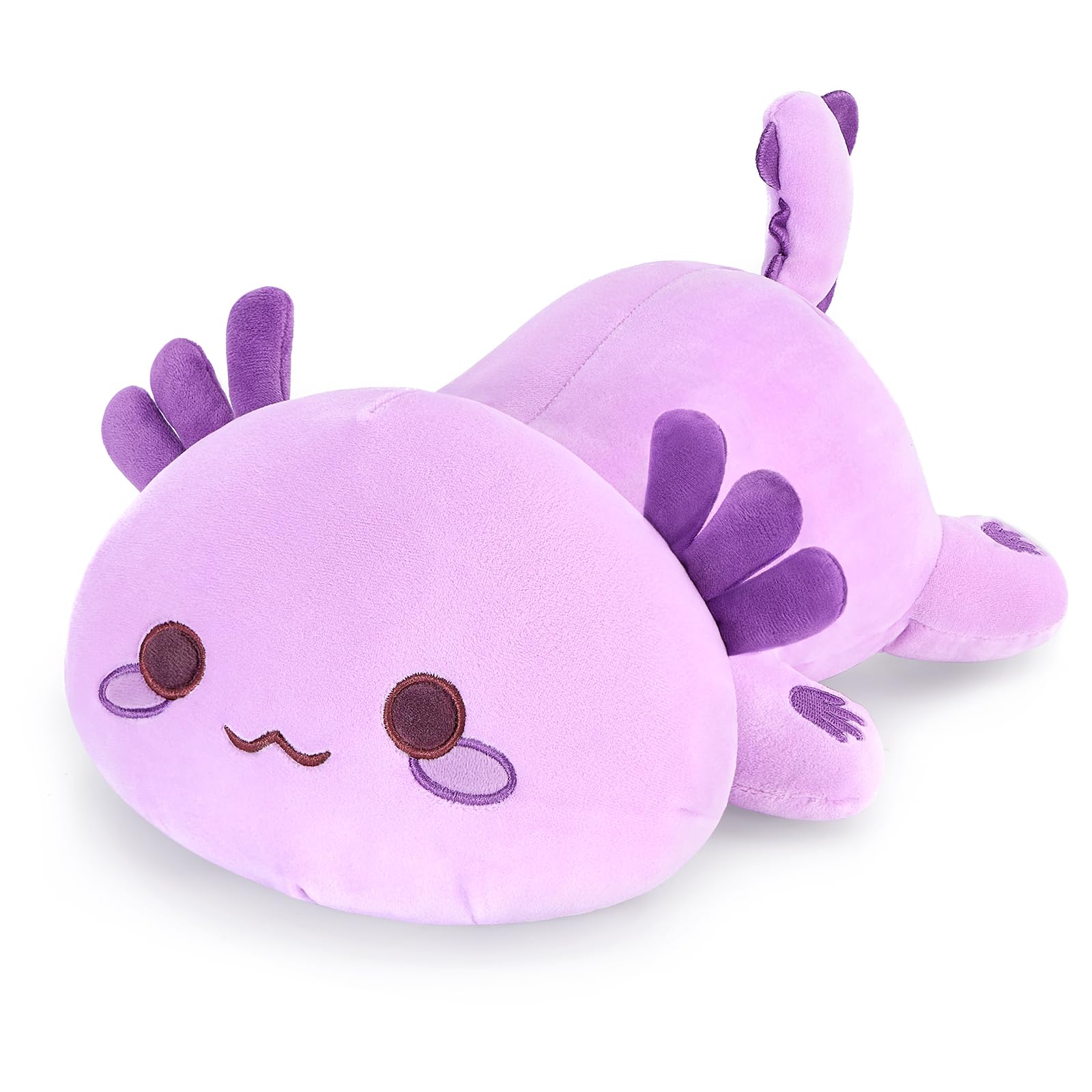 shownicer Plüschtier Axolotl Stofftier Kawaii Salamander Plüsch, Axolotl Kuscheltier Plüschkissen Spielzeug, Wurfkissen, Katze Plüsch Kissen, Schmusetier Geschenk Gefüllt für Kinder Mädchen Jungen