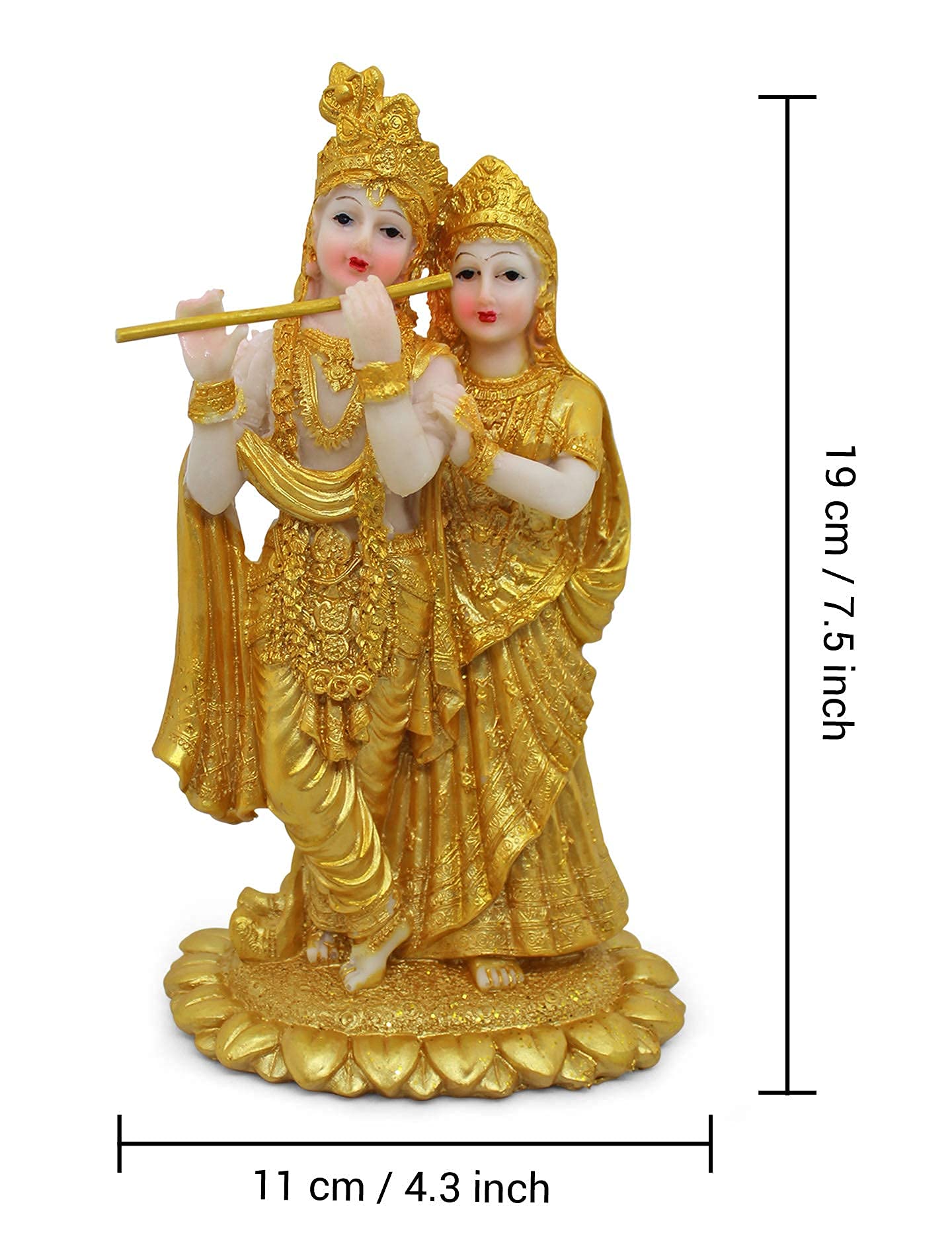 TIED RIBBONS Radha Krishna Idol for Home Decor Hindu God Idols