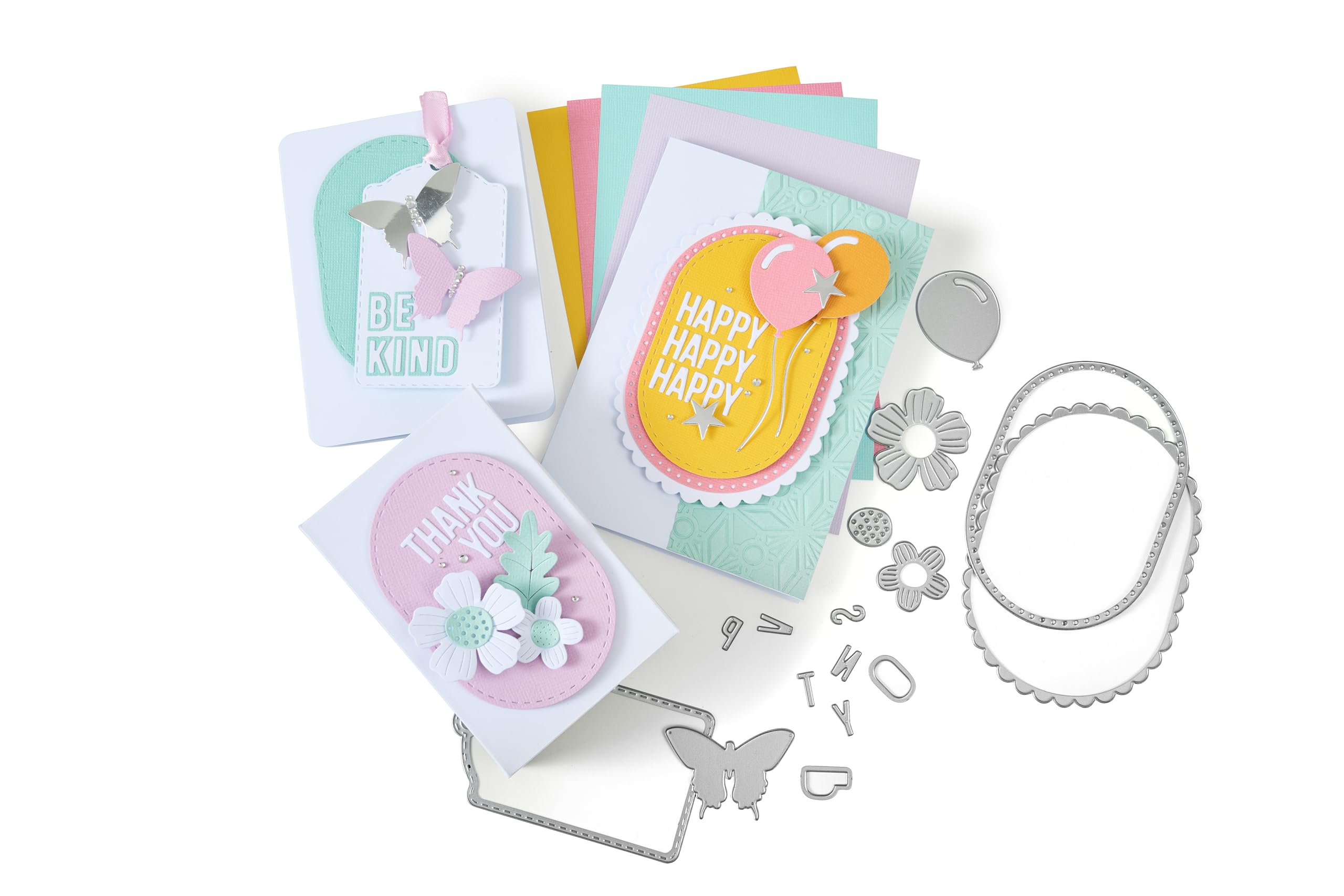 Kit iniziale Sizzix Big Shot, macchina fustellatrice manuale con fustelle, cartella per goffratura e cartoncino