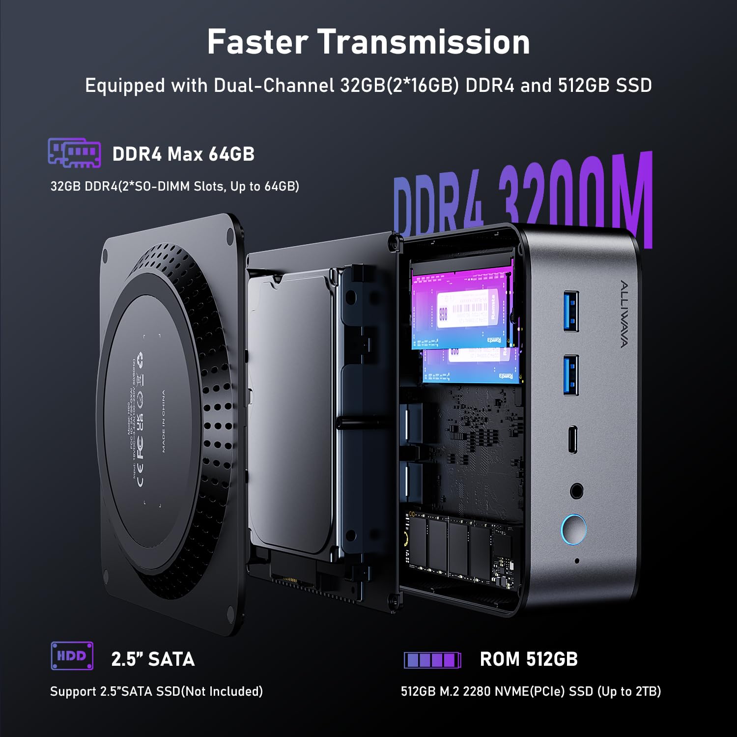 16GB RAM Mini PC AOOSTAR G5 Mini PC Mit AMD Ryzen 7 5825U – 16 GB