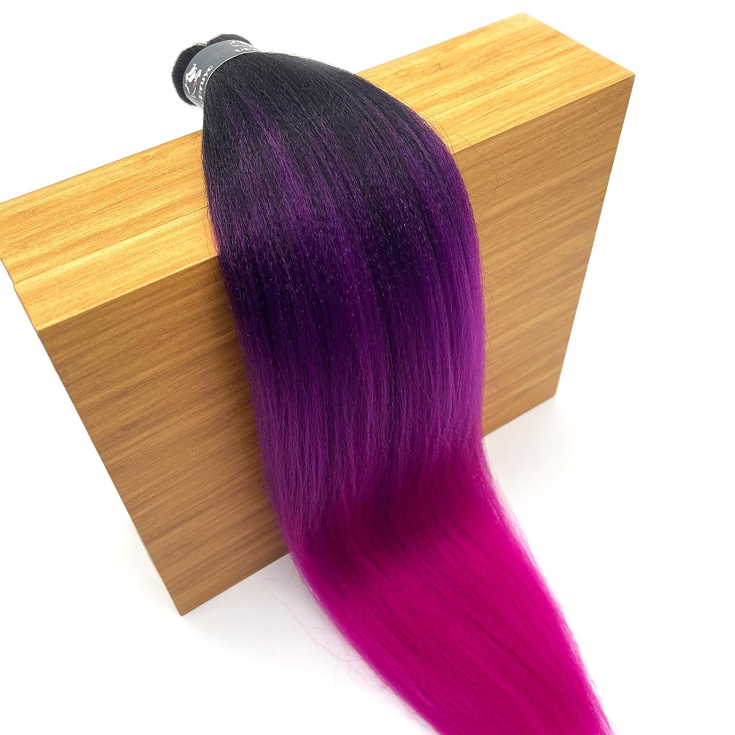 Purple Pink Ombre Braiding Hair Pre Stretched Knotless Pink Prestretched Braiding Hair Extensions for Crochet Box Braids 24 inch Synthetic Bundles Weave