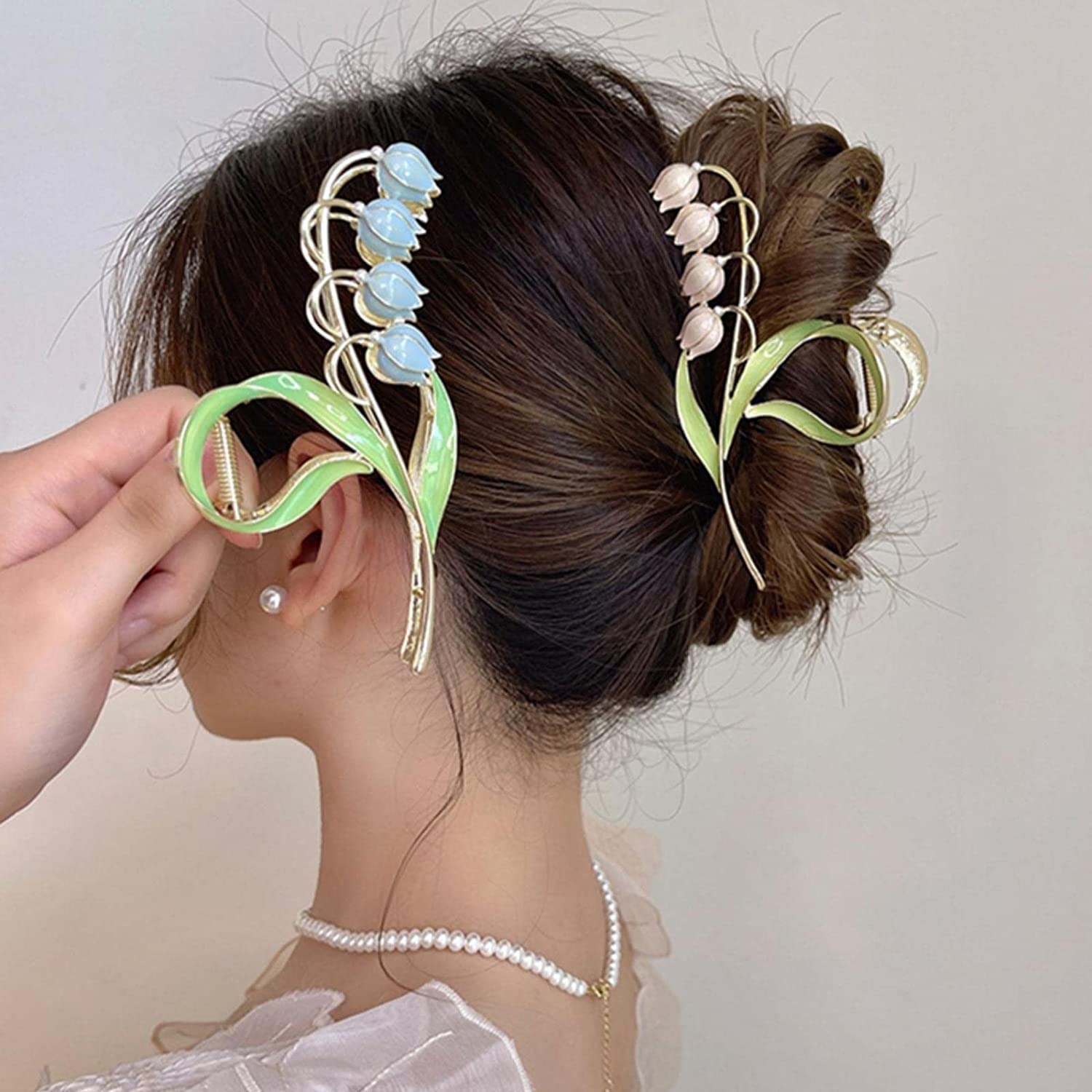Amazon.com: Orchid Hair Clamps, Lily of The Valley Clips,Flower