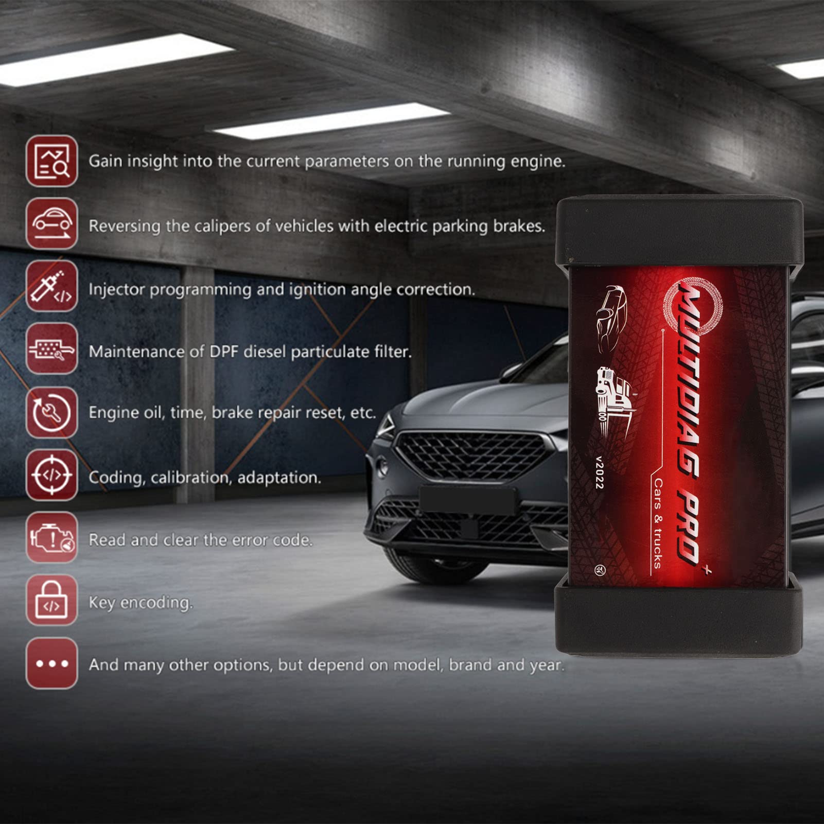 Herramienta de Lector de Código de Diagnóstico Aramox, para Multidiag Pro + Herramienta de Lector de Código de Diagnóstico de Coche con Función Bluetooth V3.0 2020,23 Apto para