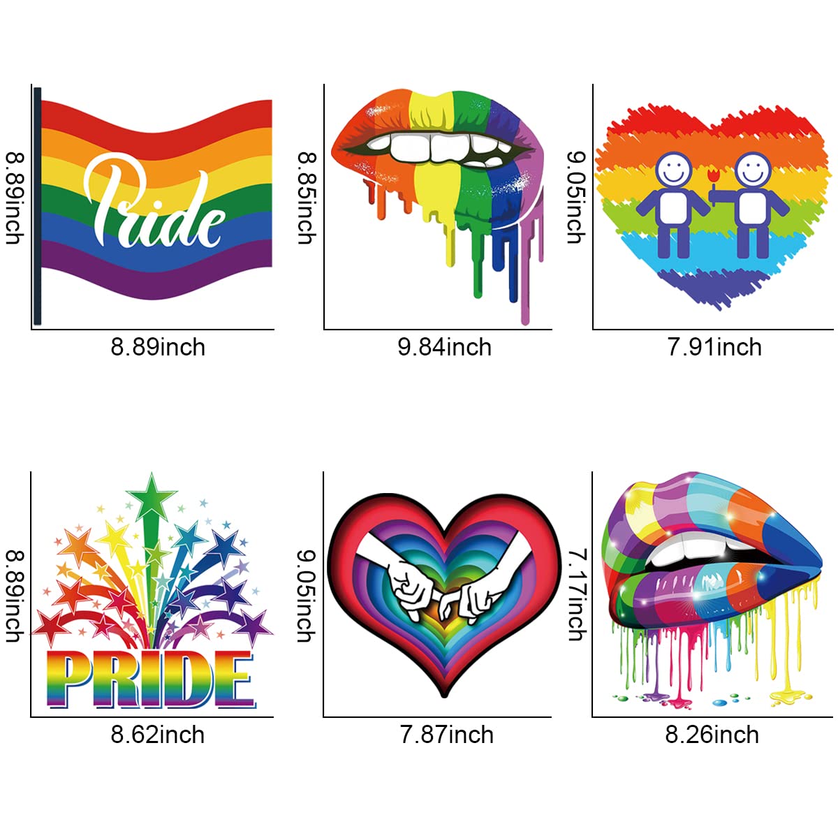 Snapklik.com : Gay Pride Day Iron On Transfer LGBT Party Iron On Decals ...