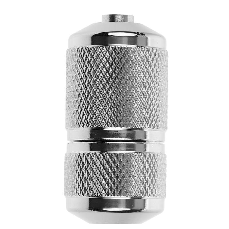 ARTIBETTER Empunhadura com Tubo para Máquina de Tatuagem em Aço Inoxidável, Autotravante, 25 mm, 1 unidade