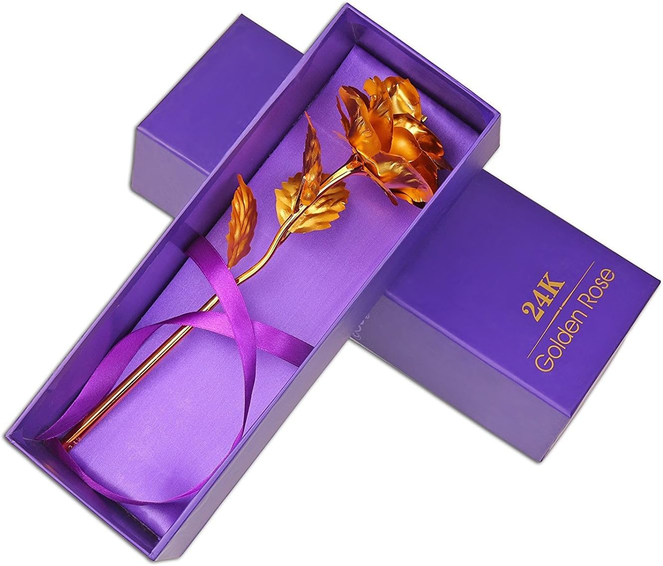 Youngine Creative 24K Gold Foil Rose Flower Full Blossom Presents - Image 3