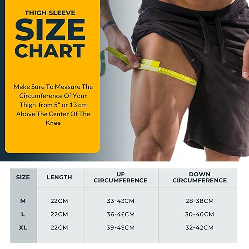 Miniatura 2 de ATHEMETIC - Manga de compresión para la parte superior del muslo, par de mangas de compresión de isquiotibiales que soportan el dolor muscular,
