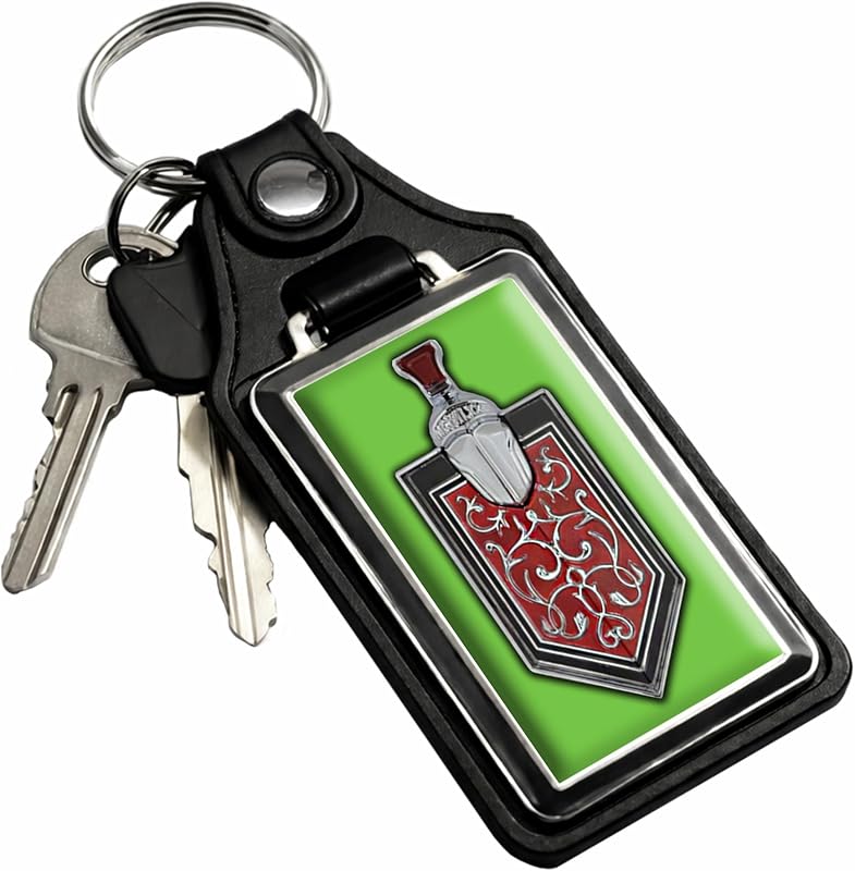 Chaveiro Brotherhood para carro Monte Carlo com argola metálica e acabamento em material similar a couro
