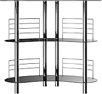 Vista 7 de Winsome Martini Wine Almacenaje, Negro/Metal