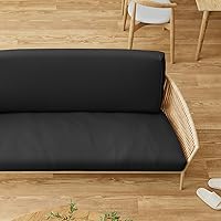 Vista 5 de MoNiBloom Funda elástica para futón individual, sin brazos, funda para sofá sin brazos, protector de muebles, funda lavable con cremallera