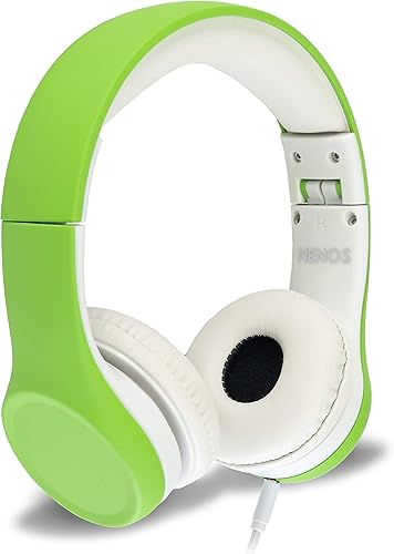 Auriculares infantiles para niños pequeños, volumen limitado.(verde)