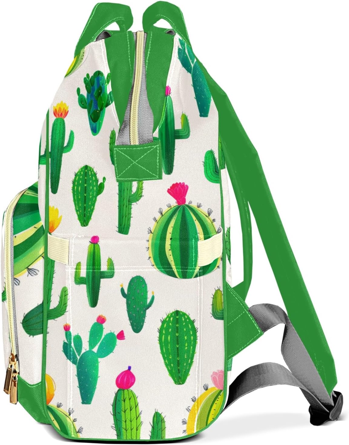 Personalized Diaper Bag Backpack Gift Cactus Watercolor Large Capacity Nappy Bag: Designed for Travel & Everyday Use