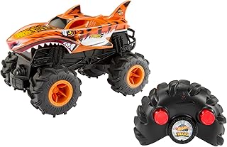 Hot Wheels Monster Trucks HW Tiger Shark RC 1:24 Scale Remote Control Toy Truck, 4WD Functions with Action Off-Road Tyres, Fully Functional Remote Control, HNV03