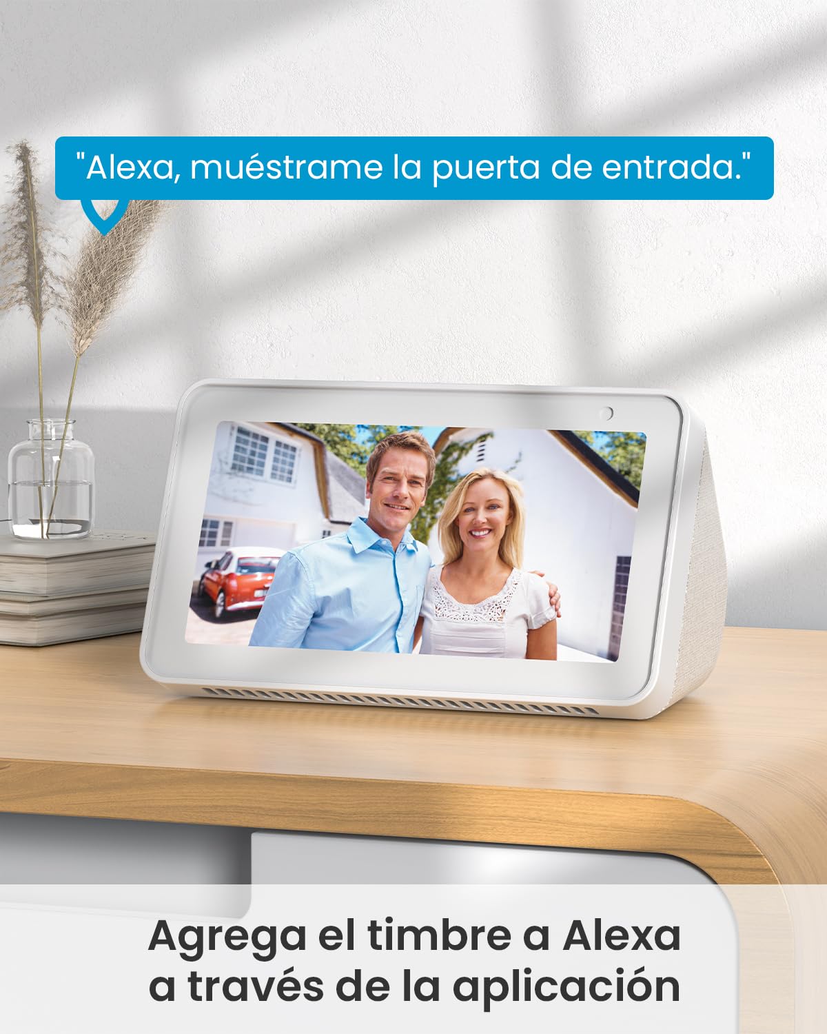 ieGeek 2,5K 5MP timbre inalámbrico exterior impermeable 166° timbre de vídeo con cámara compatible con Alexa, fácil instalación, detección IA, IP65, impermeable, visión nocturna, WiFi 2,4 GHz