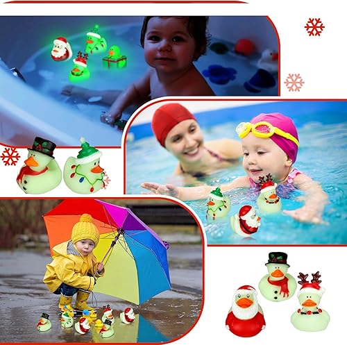 Miniatura 4 de Honoson 36 piezas de pato de goma a granel mini pato de goma para baño, regalos de cumpleaños, decoración de fiesta de ducha (piscina)