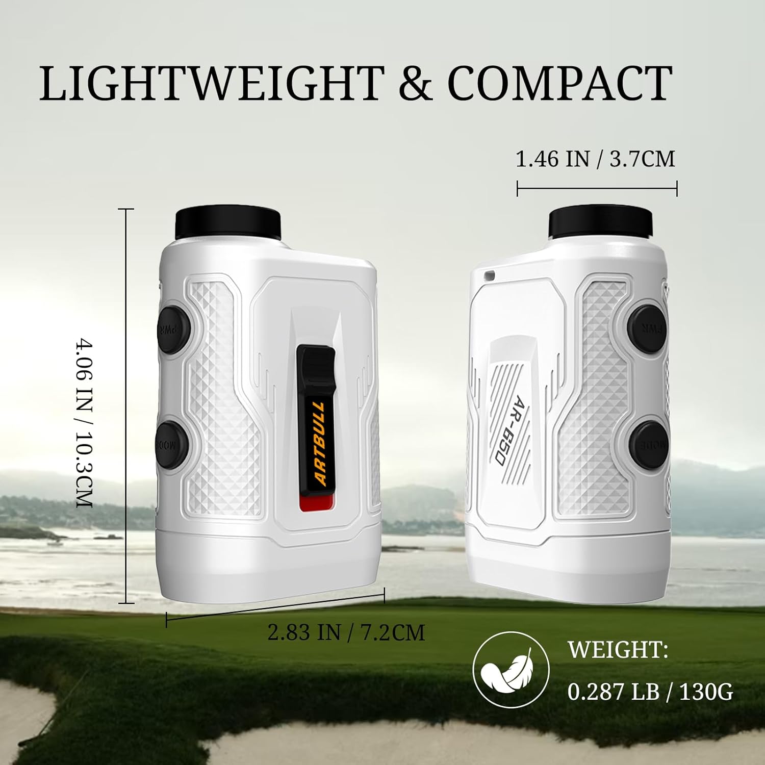 Golf Laser Rangefinder 6X Magnification with Slope Switch Built-in Magnet, Flag Lock Vibration, USB-C Rechargeable