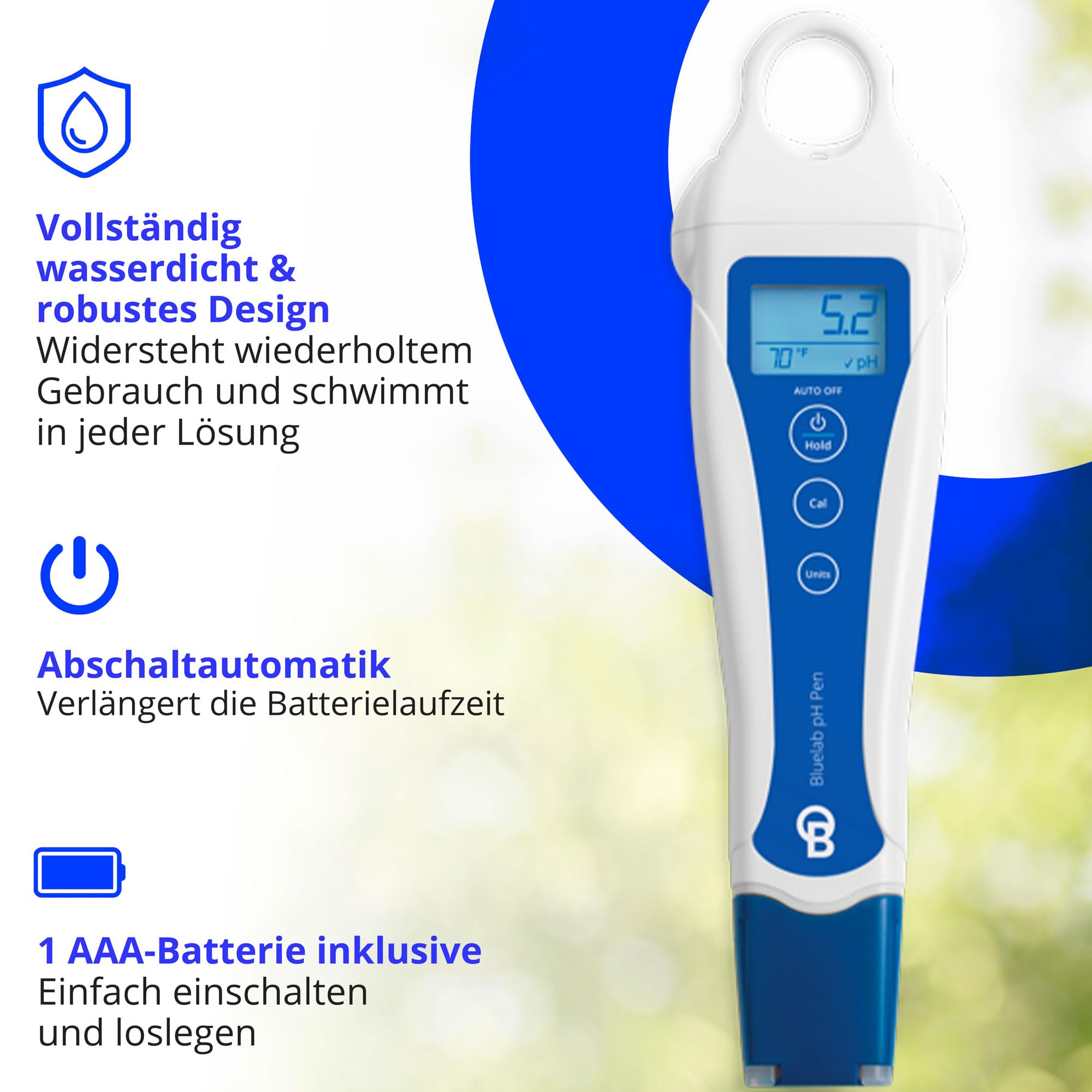 Bluelab pH Pen - Genau bis ±0,1 pH, langlebig, wasserdicht