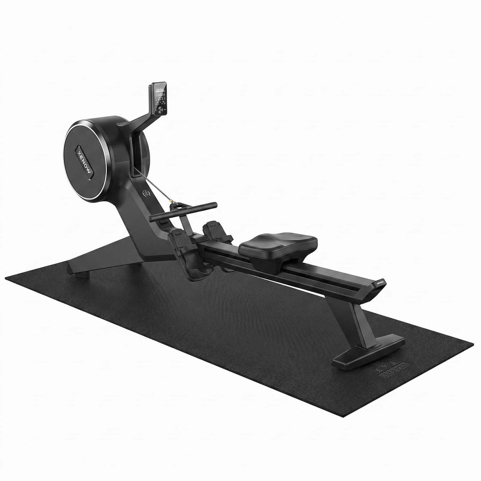HAPBEAR Treadmill Mat, 55"x24"/68"x24"/79"x35.5" Non-Slip Foldable Exercise Equipment Mat for Walking Pad, Weight Bench, Noise Reducing Shock Absorbing Floor Protector for Home Gym, Carpet &amp; Hardwood Floors