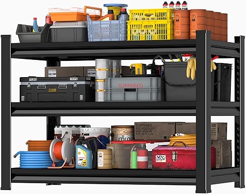 Miniatura 10 de Estantes de almacenamiento de garaje de 1400 libras resistentes, 35 pulgadas de ancho x 16 pulgadas de profundidad x 66 pulgadas de alto, estantes